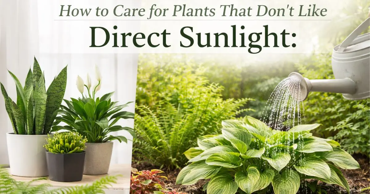 How to Care for Plants That Dont Like Direct Sunlight